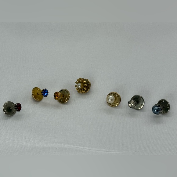 Men’s Vintage Tie Tack & Tie Pin Set – 7-Piece Multicolor Lot Gift Collection - Picture 5 of 5